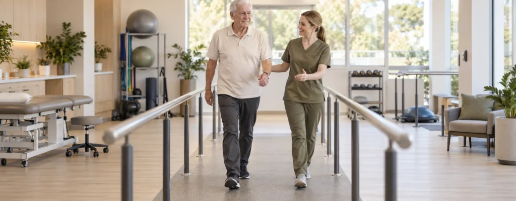 Confident gait retraining with stride and arm-swing coaching in the clinic